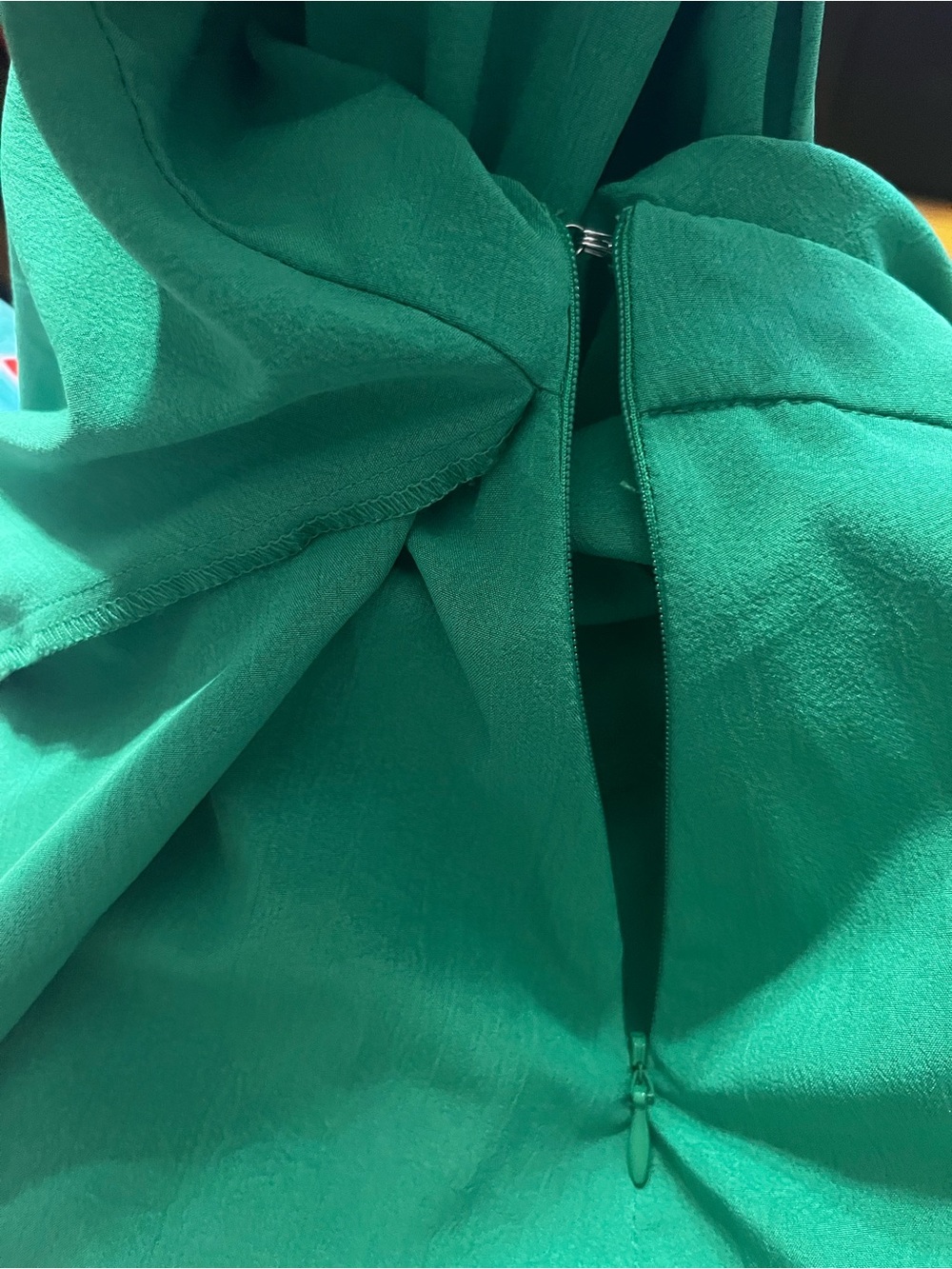 Main Strip Emerald Green Ruffle Wrap Mini Dress - Picture 7 of 10
